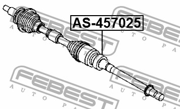 Mazda c12 гг подшипник подвесной правого привода 45*70*25 AS-457025 FEBEST