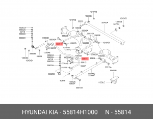 Hyundai Terracan Втулка стабилизатора заднего v2 55814H1000 HYUNDAI KIA