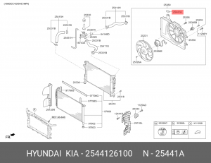 Hyundai Getz/IX35/Kia Rio 06- крышка расширительного бачка 2544126100 HYUNDAI KIA