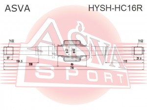ПОЛУОСЬ ПРАВАЯ HYSH-HC16R ASVA