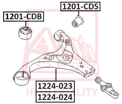 Hyundai Tucson/Sonata EF/SantaFe 06-12/Elantra/Ceed/i30 06-10/Sportage/Rio 06-/V 1201-CDB ASVA