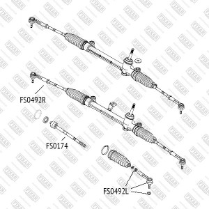 Opel Corsa D, Fiat Grande Punto Рулевой наконечник левый FS0492L FIXAR