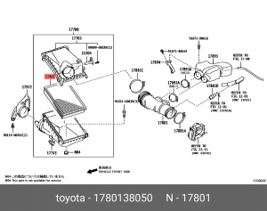 Toyota LC Prado J150 4.0 бенз. фильтр воздушный 17801-38050 TOYOTA
