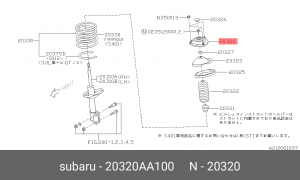 Subaru Impreza G11 00- опора переднего амортизатора 20320AA100 SUBARU