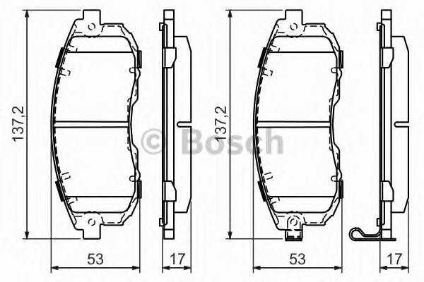 Nissan Teana 02- Кколодки  тормозные 0 986 494 337 BOSCH