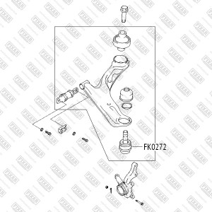 Hyundai SantaFe 00-12/SorentoXM 09-12, Trajet 00- Шаровая опора перед.нижн FK0272 FIXAR