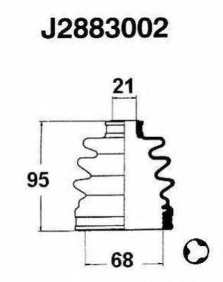 Toyota Auris/Corolla E150 07- пыльник внутренний J2883002 H B JAKOPARTS NIPPARTS