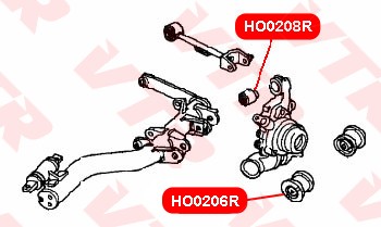 Honda CRV сайлентблок задней цапфы задний HO0206R VTR
