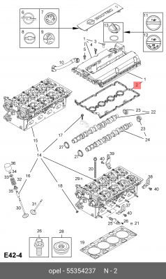 Прокладка клапанной крышки 55354237 GENERAL MOTORS