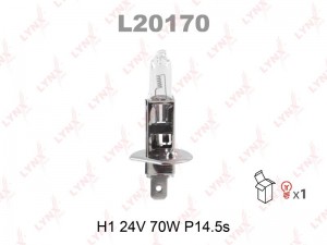 H1 24V Лампа галогеновая 70W P14.5S L20170 LYNXAUTO