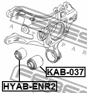 Kia Ceed/i30 12- сайлентблок зад ниж в кулак KAB-037 FEBEST