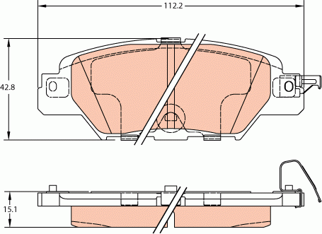 Колодки торм.зад. GDB2163 TRW