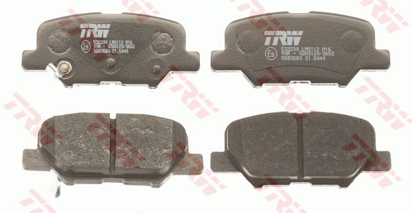 Mitsubishi OUTLANDER 12-, ASX 12-, MAZDA 6 12- колодки задние дисковые GDB3583 TRW