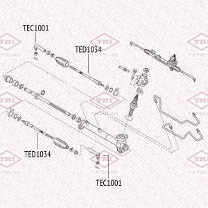 Nissan X-Trail T30, Pathfinder R50 97-, Terrano II наконечник рулевой TEC1001 TATSUMI