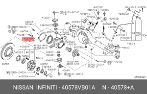 Nissan Patrol пластина передняя левая сальника поворотного кулака 40578VB01A NISSAN INFINITI