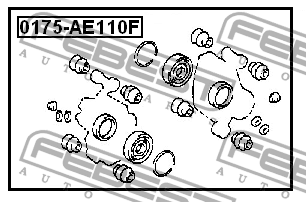 Toyota  Sprinte Marin р/к переднего суппорта 0175-AE110F FEBEST