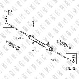 TOYOTA COROLLA 150/180/AURIS 06-наконечник рулевой левый FS1150L FIXAR