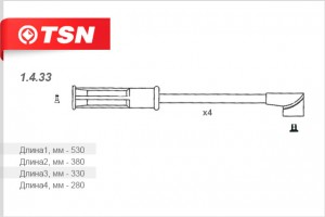 Renault Logan, Sandero, Largus 8кл 1.4-1.6  В/в провод 1433 TSN