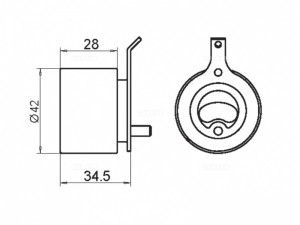 Daewoo Matiz/Spark 06-10/Aveo 1.2 72лс/Tico 94580139 Ролик натяжной GT30010 GMB