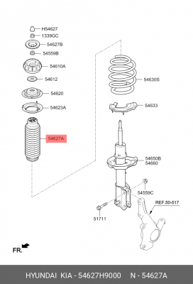 Пыльник амортизатора перед 54627H9000 HYUNDAI KIA
