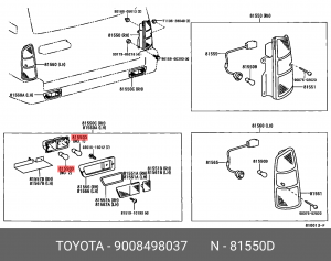 Toyota Tundra Лампа стоп-сигнала 90084-98037 TOYOTA