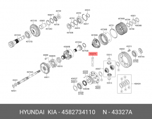 Hyundai Elantra 00- ось дифференциала 4582734110 HYUNDAI KIA