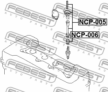 Nissan Наконечник катушки зажигания NCP-006 FEBEST