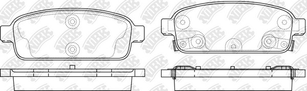 Opel Astra J, Mokka, Zafira C колодки задние дисковые PN0392 NIBK
