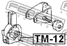 Toyota Avensis azt250l/zzt251r 03-08 опора ДВС передняя TM-12 FEBEST