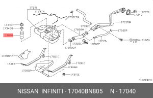 Nissan XTrail T31 2.5 топливный насос 17040-BN805 NISSAN INFINITI