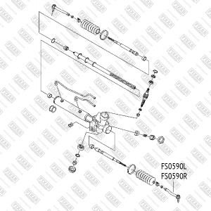 Chevrolet Lacetti, Gentra Наконечник рулевой правый FS0590R FIXAR