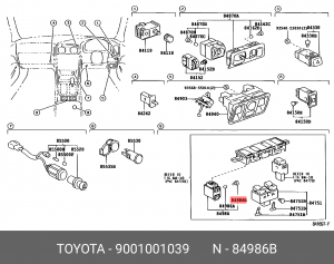 Toyota лампа 90010-01039 TOYOTA