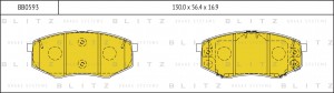 Kia Soul 16 - 19 колодки тормозные передние BB0593 BLITZ