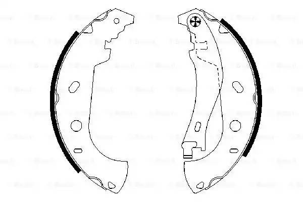 Колодки задние (барабан) Fiat Palio 0 986 487 559 BOSCH