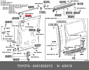 Toyota HiAce ограничитель сдвижной двери 69418-26010 TOYOTA