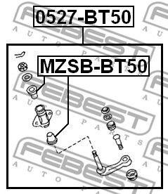 Ford Ranger 06- втулка маятникого рычага MZSB-BT50 FEBEST