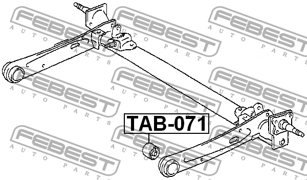 Toyota Raum Сайлентблок задней балки TAB-071 FEBEST