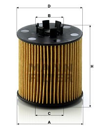 VAG Golf 5 1.4TSI, 1.6FSI 02- Фильтр масляный HU7126X MANN FILTER