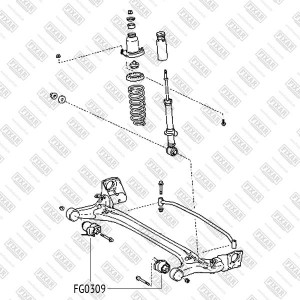 Toyota Corolla E12 сайлентблок задней балки FG0309 FIXAR