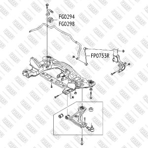 Chevrolet Lacetti/Gentra Втулка стабилизатора перед FG0294 FIXAR