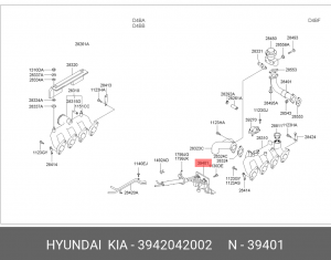 Клапан давления масла 3942042002 HYUNDAI KIA