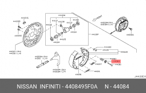 Nissan Almera Classic фиксатор пружины задних тормозов 44084-95F0A NISSAN INFINITI