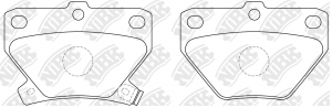 Toyota Yaris, Prius, Vitz, Corolla 99- колодки задние дисковые PN1454 NIBK