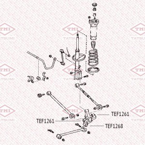 Сайлентблок задней цапфы TEF1261 TATSUMI