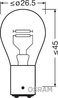 Комплект ламп  P21W/5W 12V блистер 2шт 7528-02B OSRAM