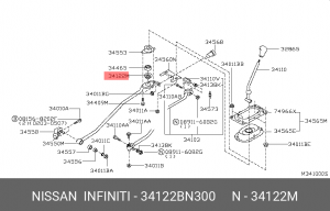Пыльник втулки рычага переключения скоростей 34122-BN300 NISSAN INFINITI