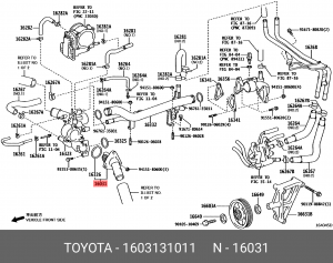 Toyota LC Prado 120 термостат 16031-31011 TOYOTA