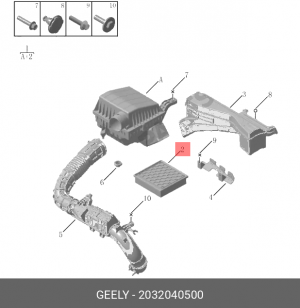 Geely Coolray 20- 1.5T фильтр воздушный 2032040500 GEELY
