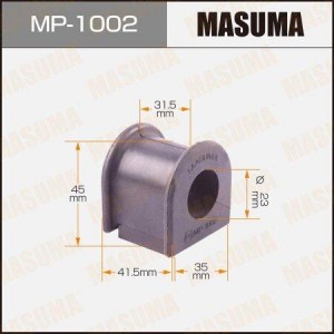 Toyota Avensis(T250) Corolla 02-06 втулка переднего стабилизатора MP-1002 MASUMA