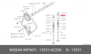 Nissan Vanette 2.2 99- толкатель клапана 13231HC200 NISSAN INFINITI
